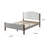 Solid Wood Upholstered Headboard Tail Plate Bed Frame-1276532592