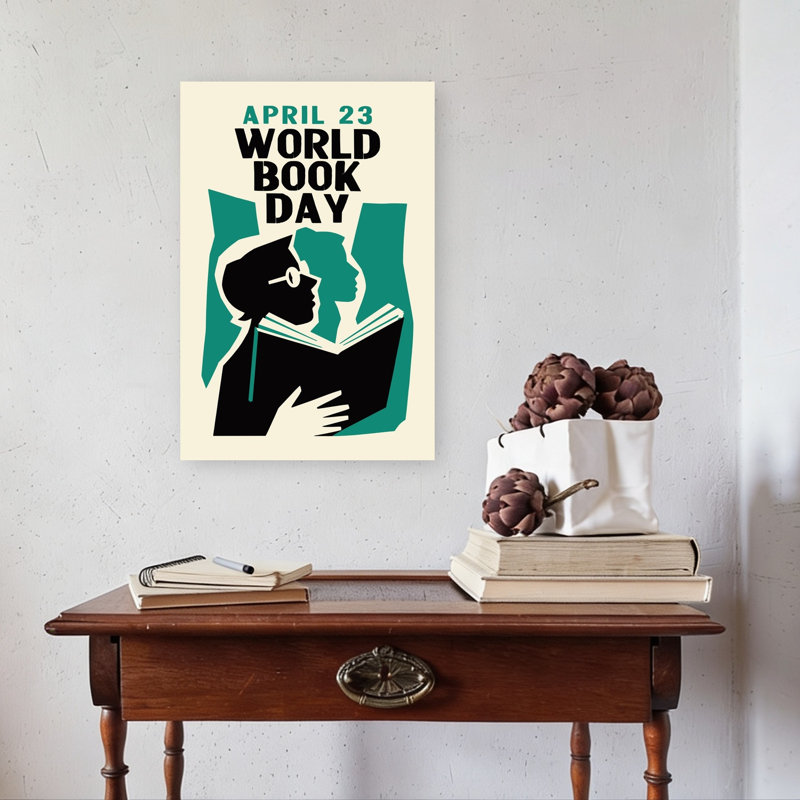April 23 World Book Day Contemporary Wall Art Print by Patryk Krygowski - Wrapped Canvas Print, 60.96cm H x 40.64cm W