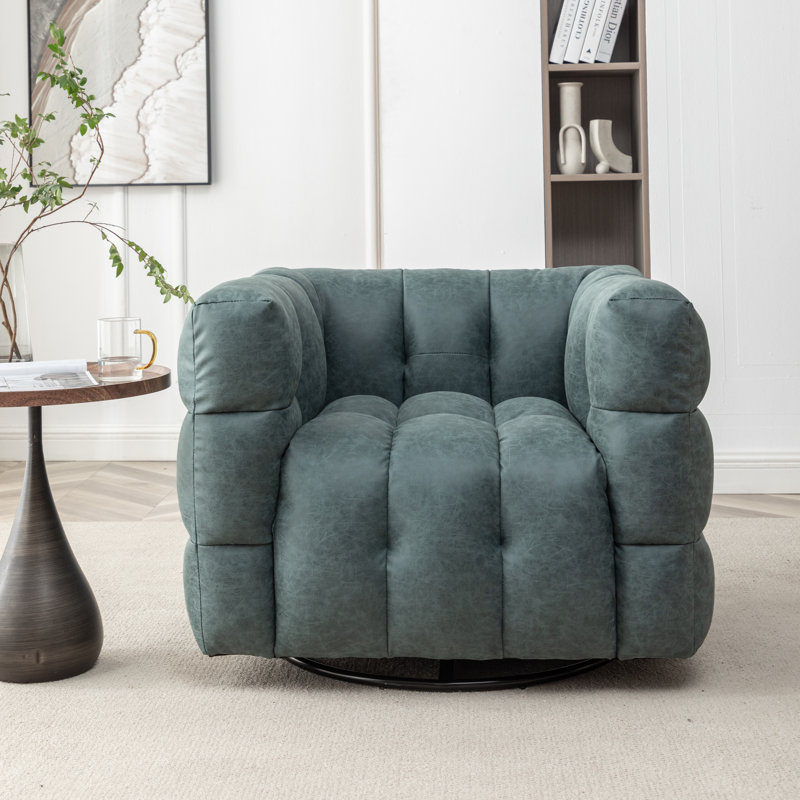 Fauteuil pivotant 38 po Brennan, Bleu Avdul