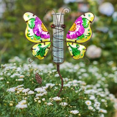 Fused Glass Garden Stake, hand made decorative planter stake