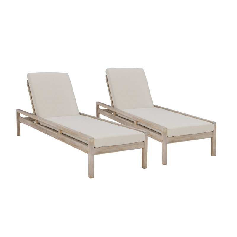 Joss Main Amina Outdoor Chaise Lounges (Set of Two) Reviews