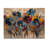 Red Blue Cornflower Blooms - Cornflowers Wood Wall Decor - On Natural Pine Wood-113751567