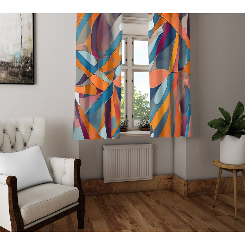 Semi Sheer Curtain Pair, 56" W x 78" L