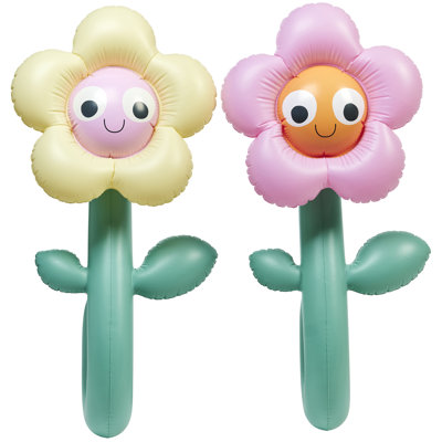 Nouille gonflable pour enfants: fleurs de coquelicot et pêche - paquet de 2