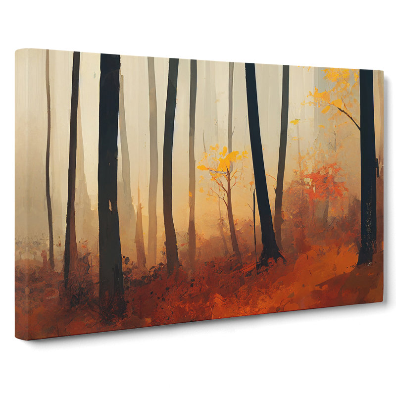 An Edgy Autumn Forest - Wrapped Canvas, 35cm H x 50cm W x 3cm D