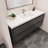 Azden 60" Wall-Mounted Single Bathroom Vanity Set-1067530174