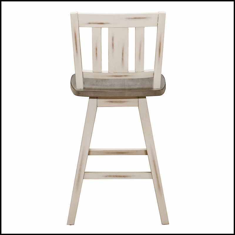 Ensemble de 2 chaises pivotantes à hauteur de comptoir en bois d'hévéa durable avec rotation à 360 degrés pour plus de confort et de style