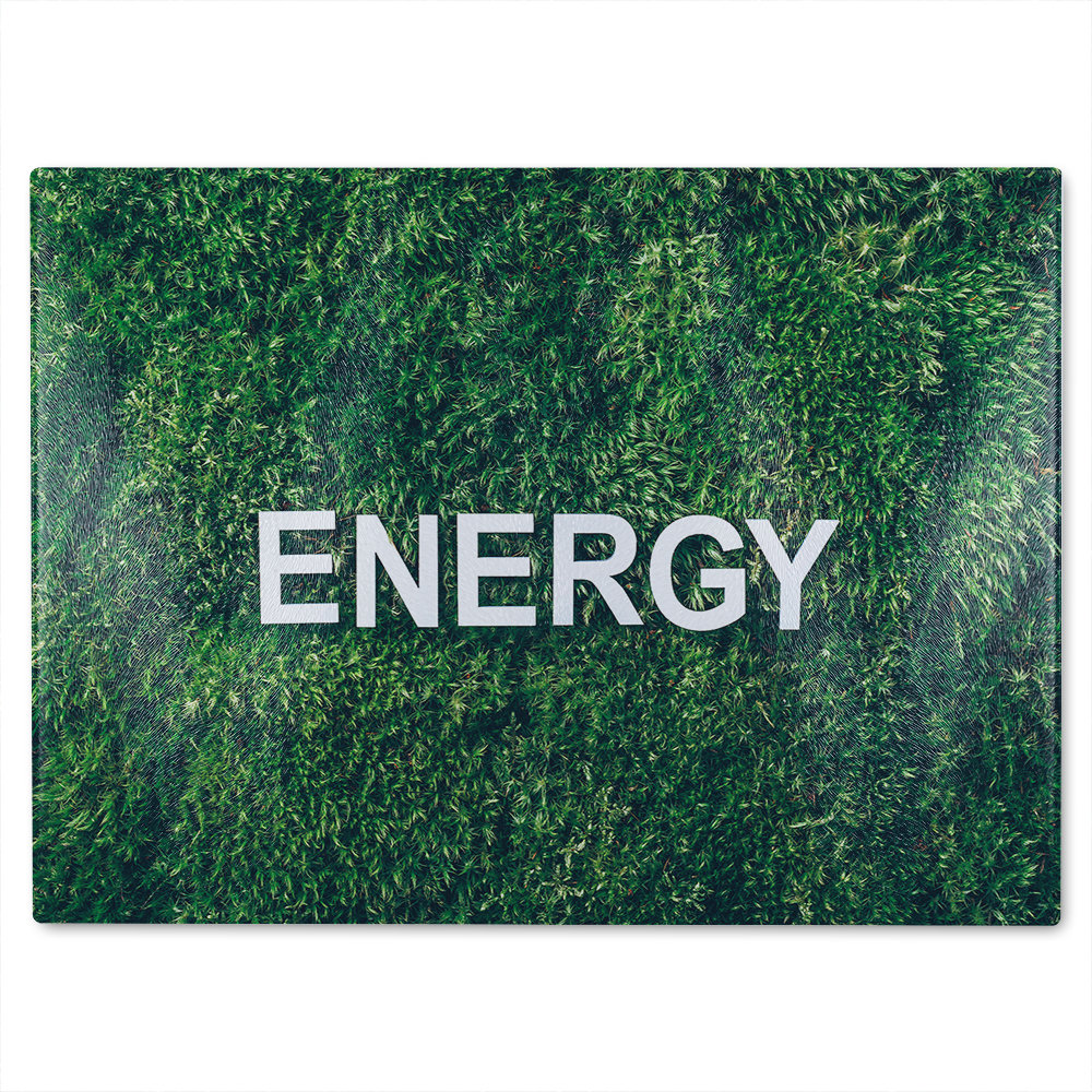 Wellness Energy Designer Glass Chopping Board