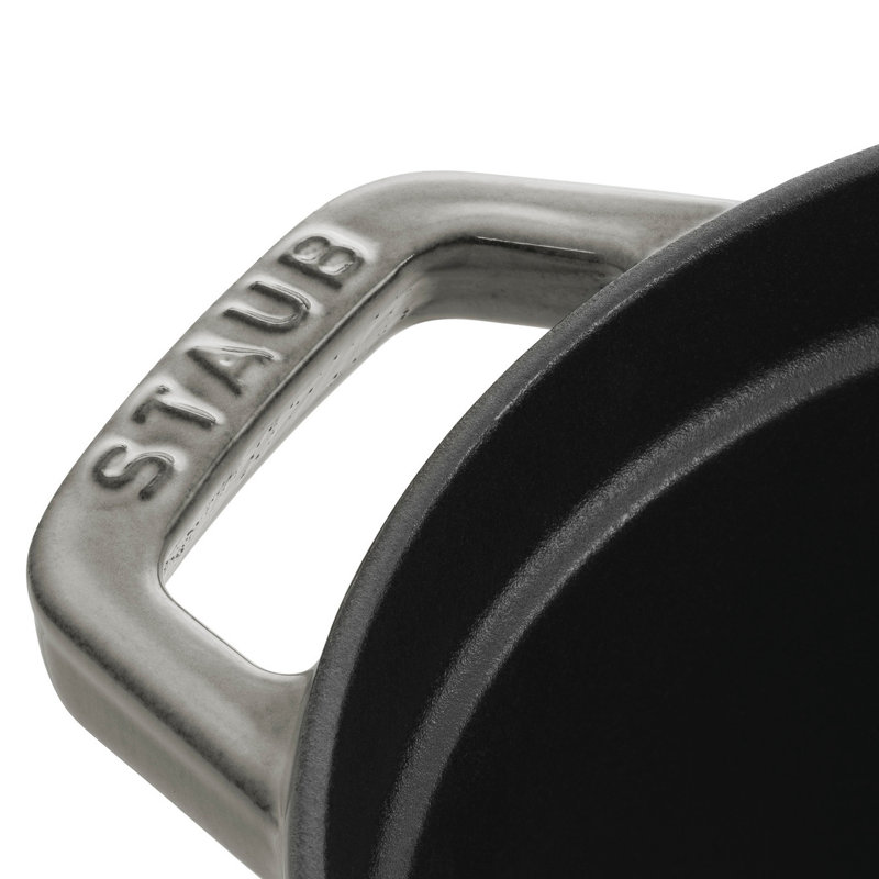 STAUB Oval Cast Iron Cocotte, Grey, 29cm