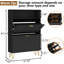 Armoire de rangement pour chaussures autoportante avec tiroirs rabattables, étagère à chaussures d'entrée moderne avec compartiments réglables et casier supérieur, organisateur de chaussures caché mince avec conception de ventilation-895603063