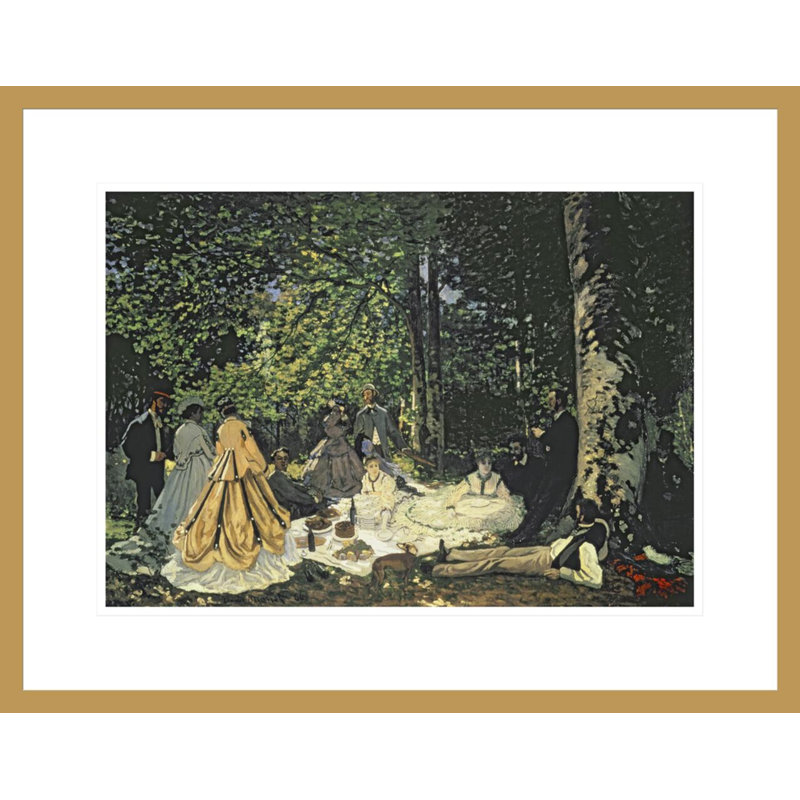 «Le déjeuner sur l'Herbe» par Claude Monet, impression giclée encadrée, H 17,03 po x l 21,75 po