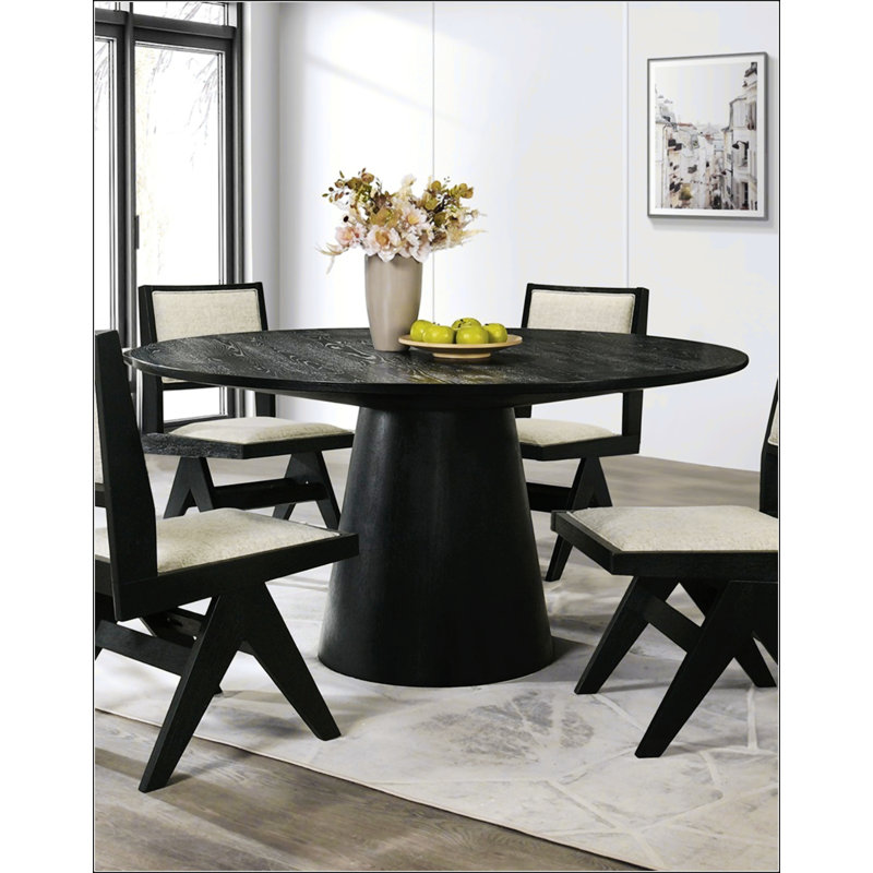 Black Round Dining Table