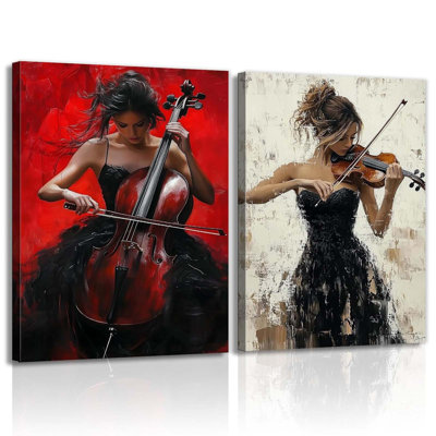 2 Piece Wrapped Canvas Wall Art