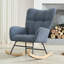 Fauteuil oscillant à oreilles en tissu avec poche de rangement latérale Teddy-1569310786