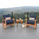 Summerton Teak 2 - Person Patio Conversation Sets with Cushions
