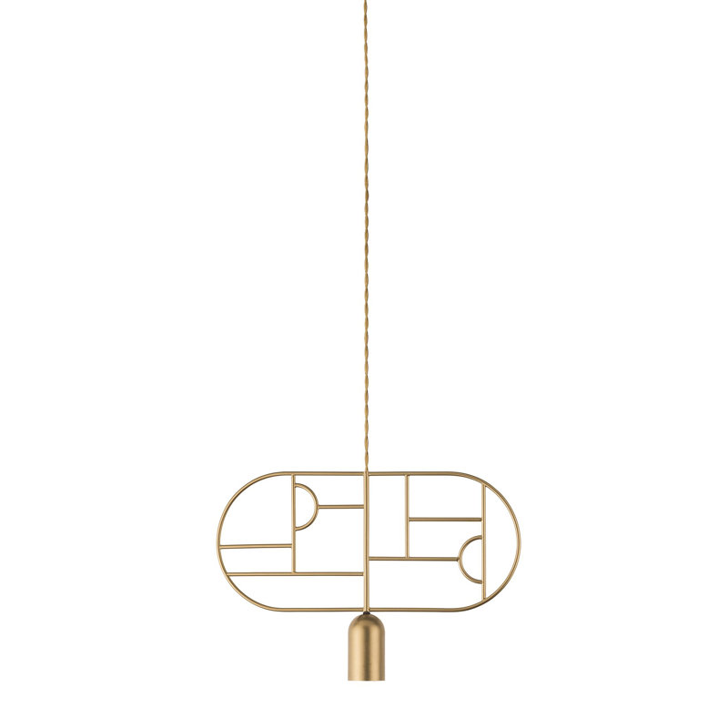 Wooden Dots 1 - Light Pendant, Brass