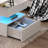 Rectangular Foldable Coffee Table With Drawers In White Finish And Style Modern Space Utilization,