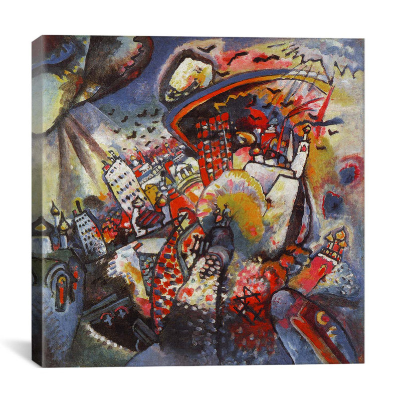 "Moscow" par Wassily Kandinsky, impression sur toile, H 12 po x l 12 po x P 0,75 po, Toile tendue, Pas de tapis