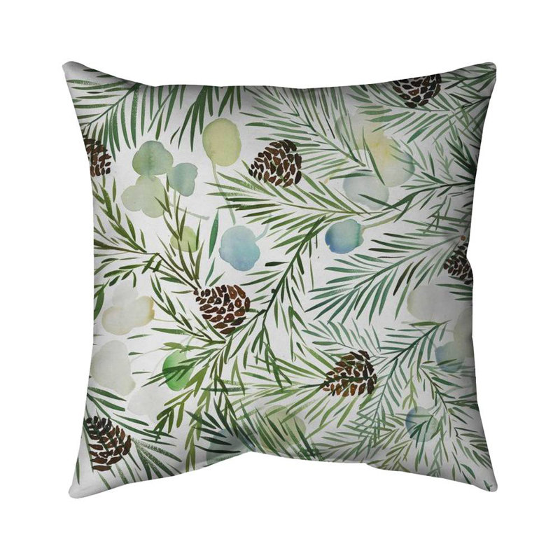 Pine cone pattern - 16"x16" Throw pillow cover - Poly twill - Print on demand
