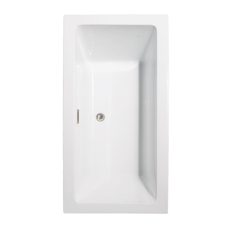 Melody 60'' x 30'' Soaking Acrylic Bathtub, Brushed Nickel