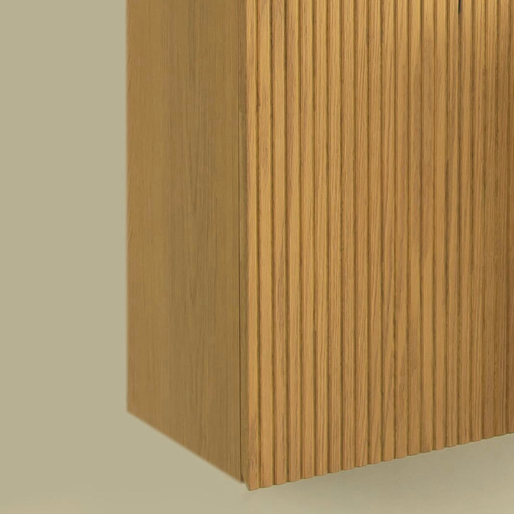 Armoire murale moderne avec résistance à l'humidité et rangement durable Aeris, Golden Oak, 1