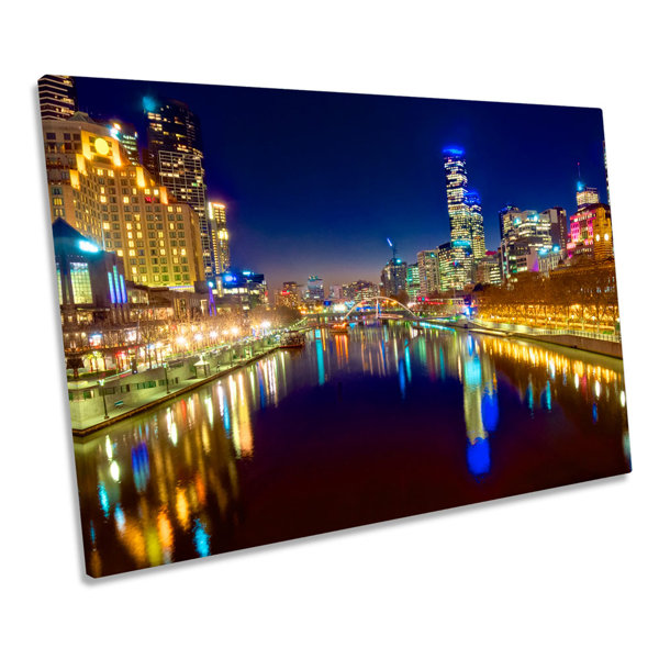 Ebern Designs Melbourne Australia River City - Wrapped Canvas Art ...