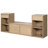 Trexm All-in-one Entryway Storage Bench With Cushion, Compartments, Drawers & Open Shelves, Storage Bench For Hallway, Mudroom, Living Room(Brown)-1906449667