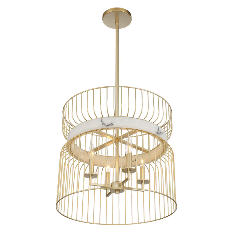 Everly Quinn Park Slope Nouveau Gold Pendant Light