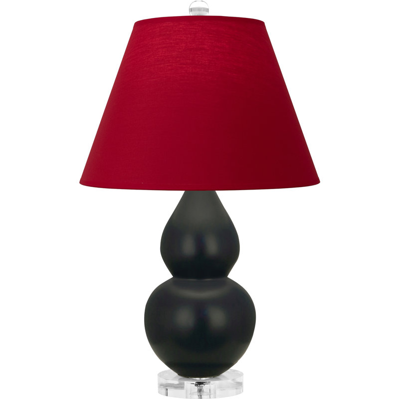 Petite lampe d'appoint à double gourde, Rouge, Noir