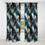 Teal and Gold Astral Marble Dreams - Rideau occultant en marbre marbré abstrait - 1 panneaux-107539127