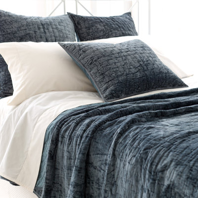 Matte Velvet Juniper Quilted Sham