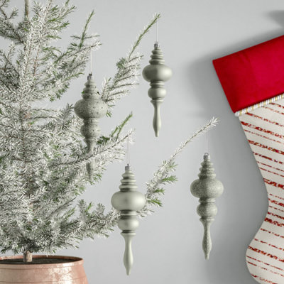 7" Finial Ornament 8/Pk