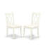 Ensemble de table à manger 5 pièces pour 4 personnes comprenant une table de salle à manger ronde avec Dropleaf et 4 chaises en lin, blanc lin-1515013303-1520189107