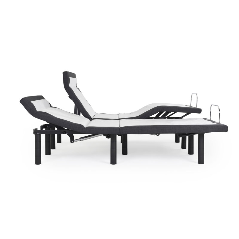 15-inch Adjustable Bed Base with Pillow Tilt, Massagable, Wireless Control, USB Charging Ports, Split California King