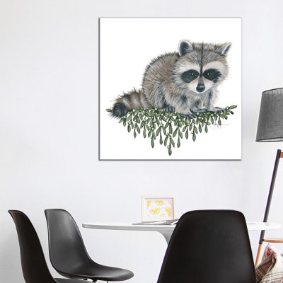 Baby Raccoon by Hollihocks Art - Wrapped Canvas Painting