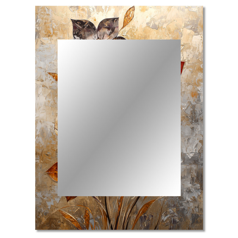 Fantasy Dahlia Flower Field II - miroir mural Dahlia, miroir décoratif traditionnel, impression d'art en métal, 40 po x 30 po