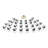 Novelty 33 Person Flip Top 22'' L Modular Training Table and Chair Set with Casters and Modesty Panel