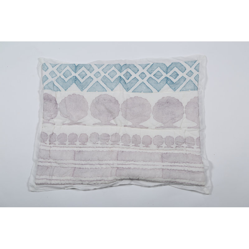 Cotton Geometric Shapes Quilt, Queen Quilt + 2 Shams