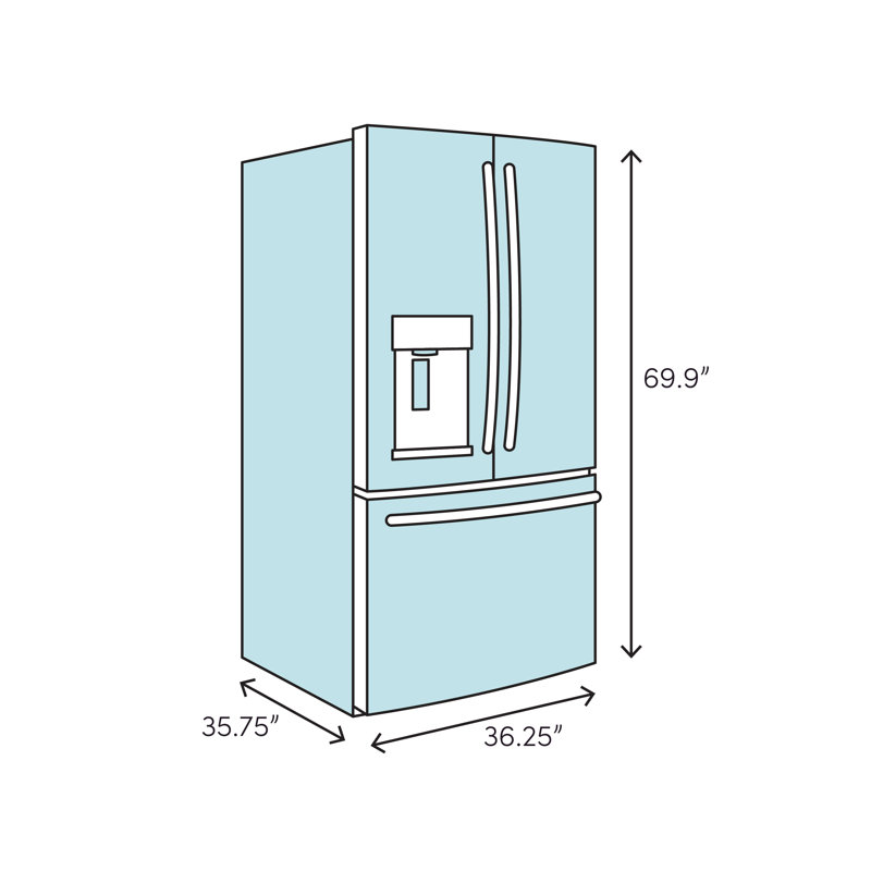 Café 36" French-Door 27.8 cu. ft. Smart Refrigerator with Hot Water Dispenser, Matte White