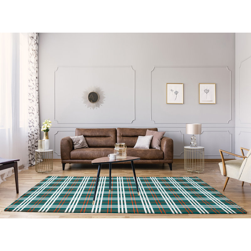 Plaid Indoor Rug, Rectangle 5' x 7'