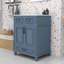 Élégant meuble-lavabo de salle de bain autoportant en bois avec lavabo en céramique, portes à fermeture douce et grand espace de rangement-1329381617
