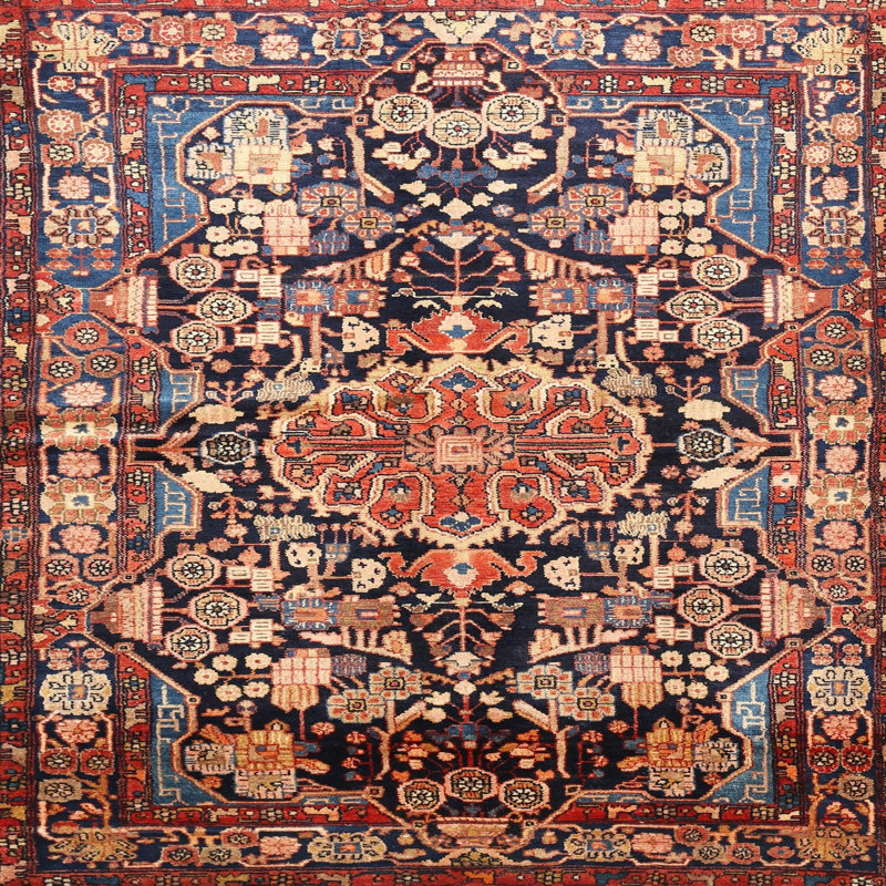 Tapis oriental brun / beige, Rond 4 pi