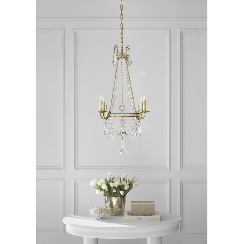 J. Randall Powers Sharon Small Chandelier, Burnished Silver Leaf