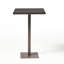 Table de bar carrée de 26 po et fer, finition, détails faits à la main, assemblage requis et structure, look, fait à la main, nécessaire