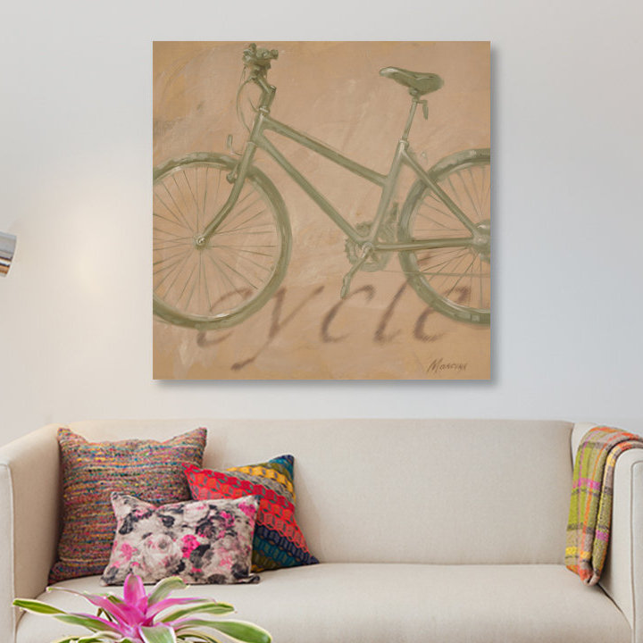 «Cycle», reproduction sur toile, H 12 po x l 12 po x P 1,5 po, Toile tendue, Pas de tapis
