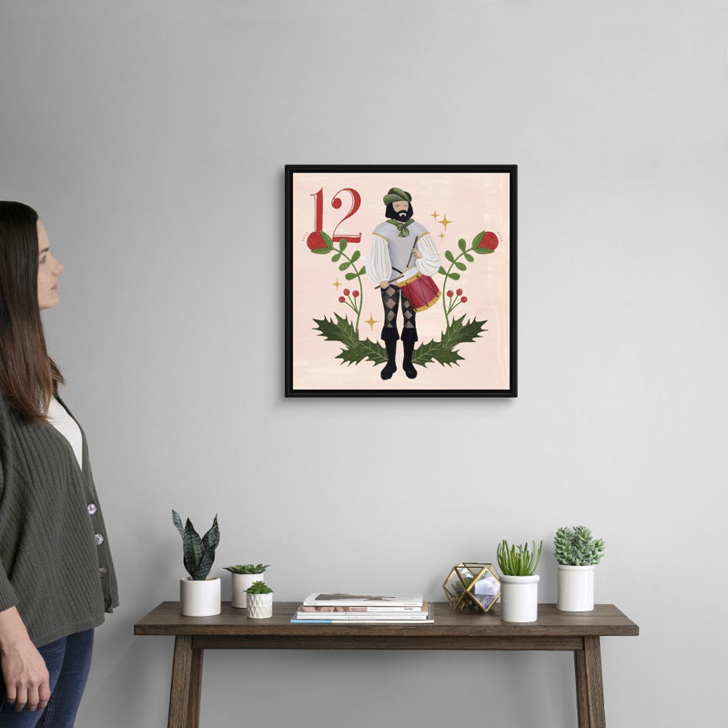 Reproduction d’art sur toile, « Twelve Days XII » par Grace Popp, Cadre noir, H 38 po x l 38 po x 1,75 po