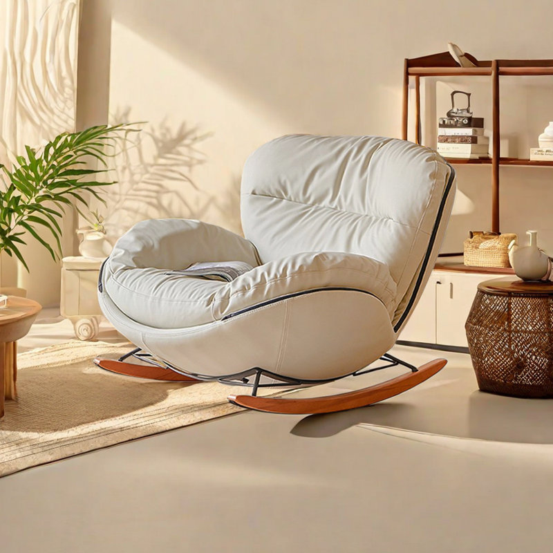 Chaise berçante ergonomique en similicuir