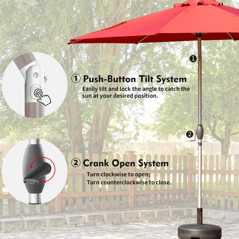easy open patio umbrella 10 ft Solar LED Outdoor Hanging Cantilever Umbrella Offset Umbrella Adustment with 32 LED Lights This durable patio canopy is made with high 9Ft Sun Umbrella For Patio,