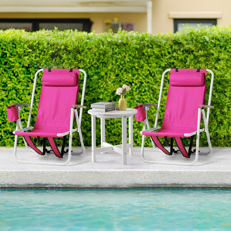 Chaise de plage Balmoral, Rose barbie