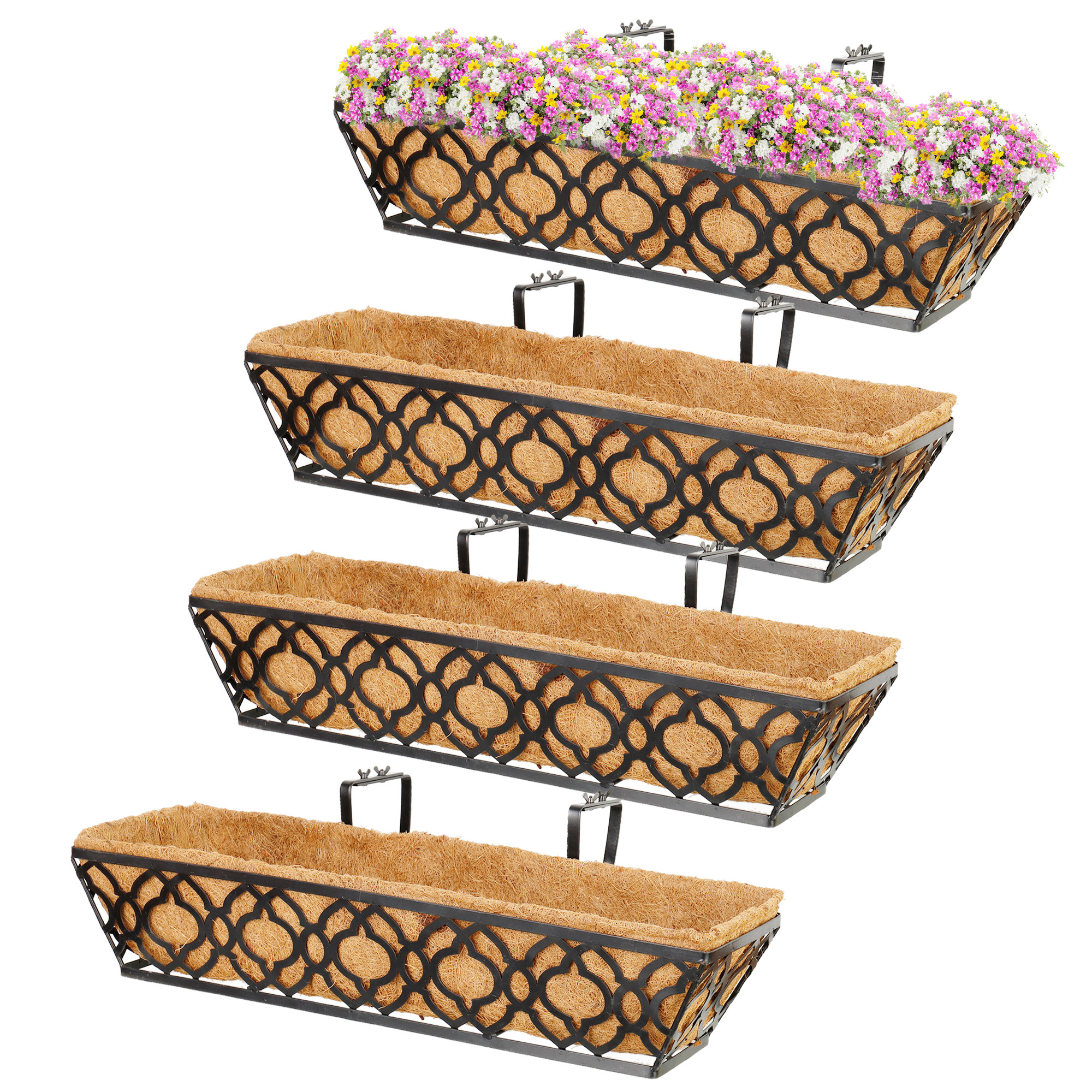 Red Barrel Studio® Metal Outdoor Window Box Planter Wayfair